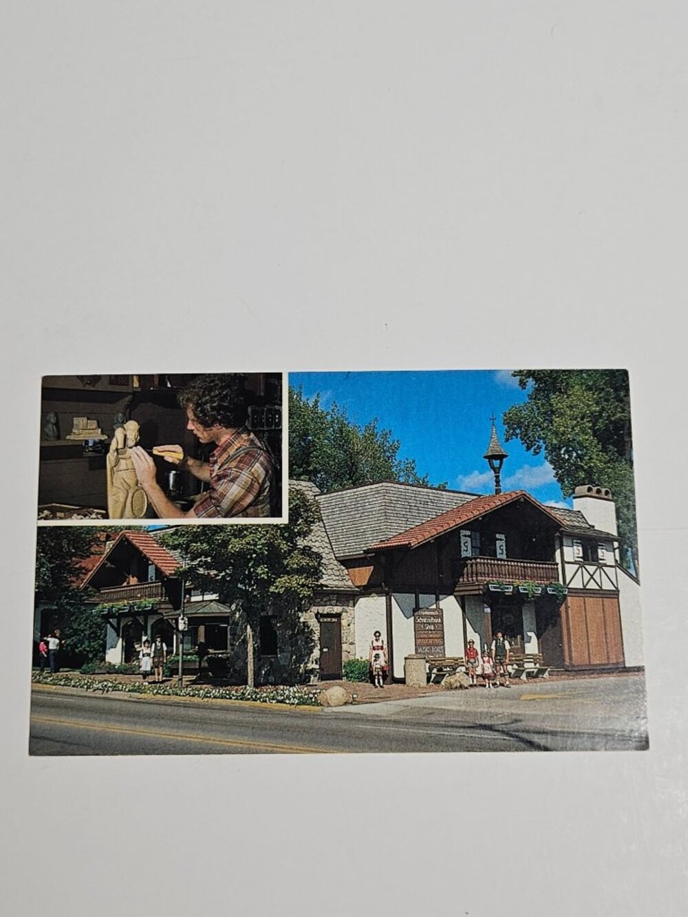 Schnitzelbank Woodcarving Shop Frankenmuth Michigan Postcard